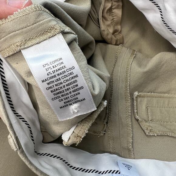 Crown & Ivy Cary Stretch Flat Front Khaki Ankle Pant 4 - Picture 8 of 12